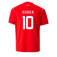 Schweiz Granit Xhaka #10 Fußballbekleidung Heimtrikot WM 2022 Kurzarm